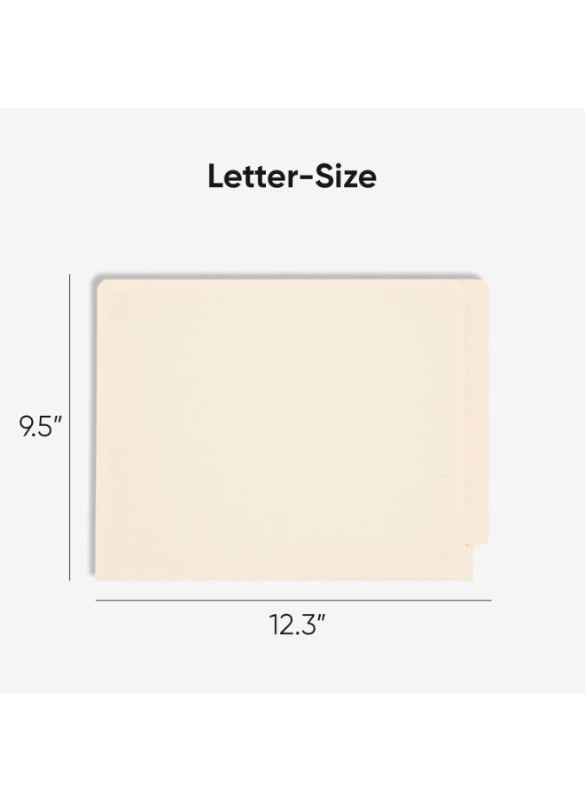 Smead Smead Shelf-Master End Tab File Folders, 50 Count, Manila, Reinforced Straight-Cut Tabs, Letter Size (24210)  - Image 3