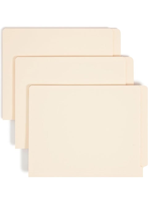 Smead Shelf-Master End Tab File Folders, 50 Count, Manila, Reinforced Straight-Cut Tabs, Letter Size (24210)