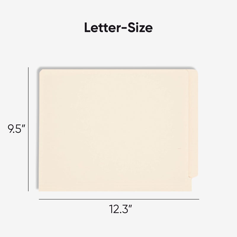 Smead Shelf-Master End Tab File Folders, 50 Count, Manila, Reinforced Straight-Cut Tabs, Letter Size (24210) - Image 2