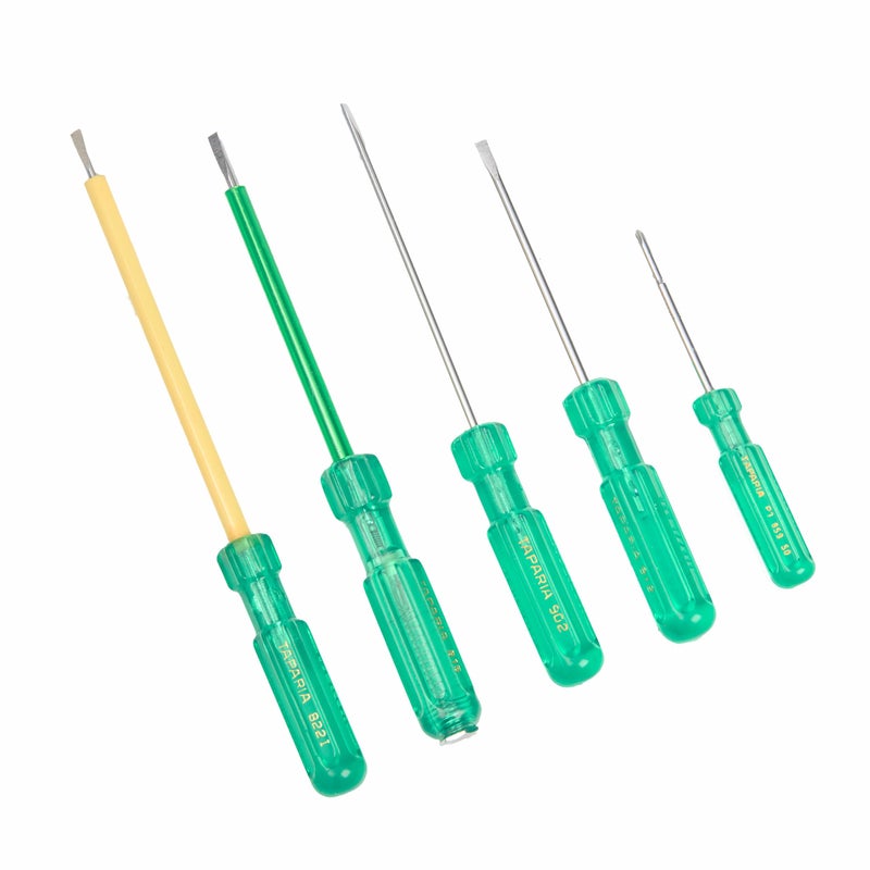 Taparia, 5 Pc Set, 2 X Flat Screwdriver, 1 X Neon Tester, 1 X Phillips & 1 X Insulated Screwdriver, (P3 859 50, 902, 822 I, 912, 815). Used For Industrial Application, Electricals, And Home Use, Green - Image 5