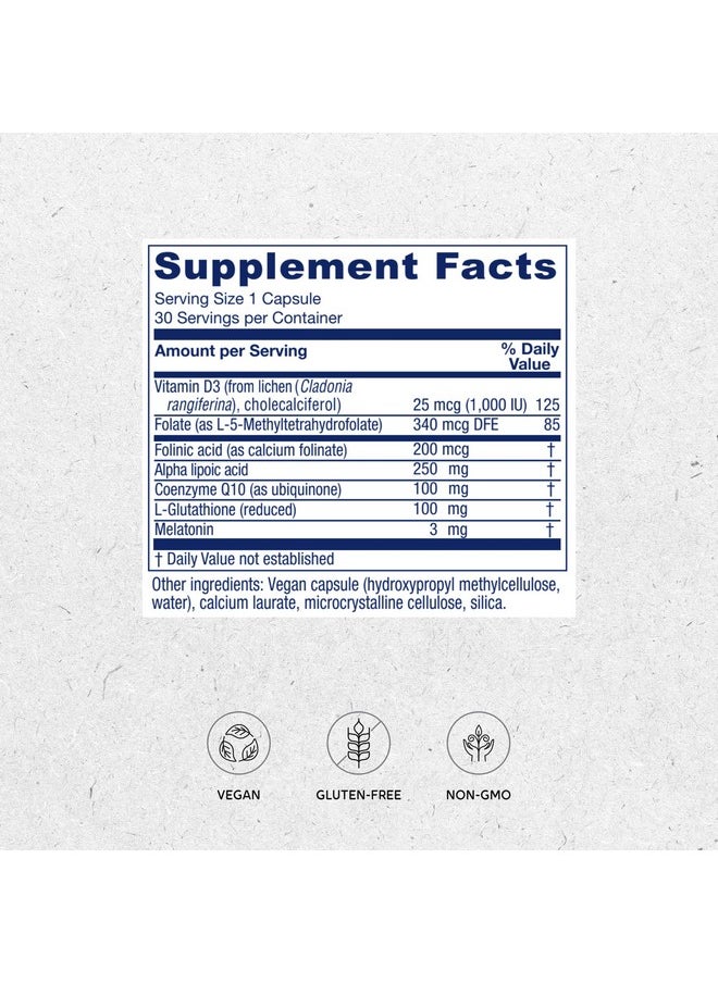 Vitanica Vitanica Ovum P.M. - Egg Quality Support with Vitamin D3, Alpha Lipoic Acid & Melatonin - Works Best with Ovum A.M. - Herbal Dietary Supplement for Women's Health - Professional Line - 30 Vegan Caps  - Image 2