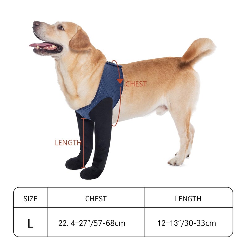 COODEO Dog Socks & Paw Protectors - Front Paws Only, Non-Slip Waterproof Dog Boots to Prevent Paw Licking, Protect Wounds & Aids Post-Surgery Recovery (Purple, L) - Image 5