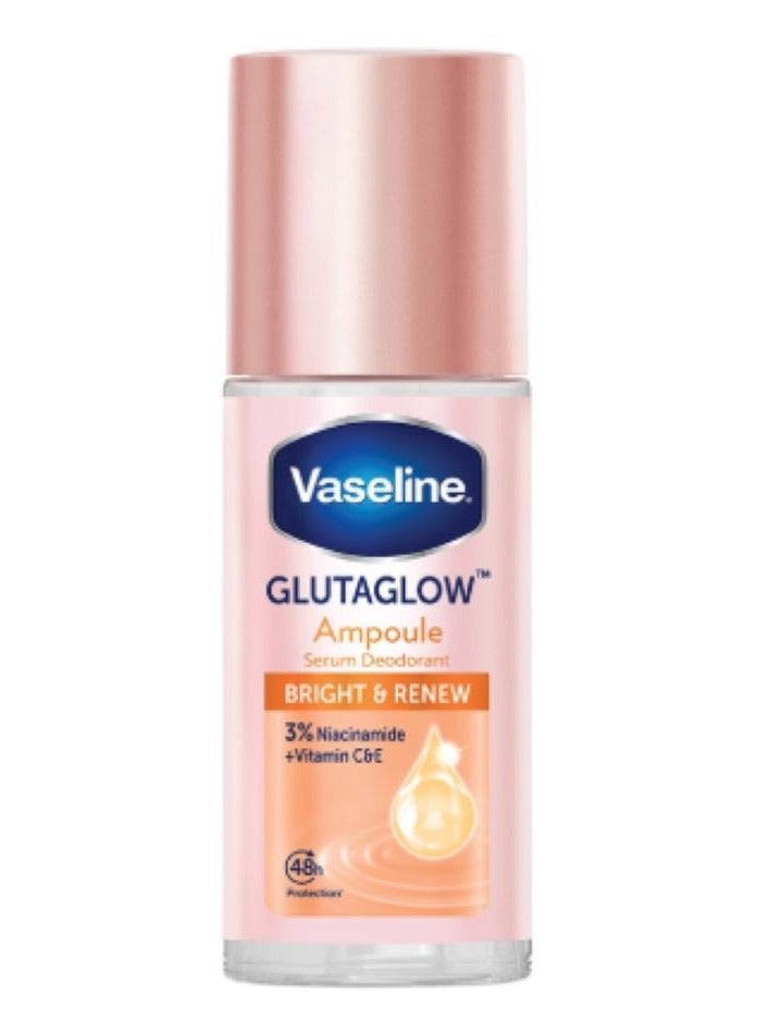 فازلين أمبولة سيروم مزيل للعرق من جلوتاجلو برايت آند رينيو، 45 مل