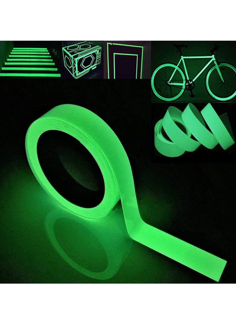 Generic Fluorescent Tape(3 rolls),Glow-in-the-Dark Tape Fluorescent Warning Floor Sticker  - Image 2