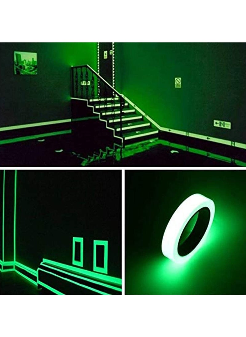 Generic Fluorescent Tape(3 rolls),Glow-in-the-Dark Tape Fluorescent Warning Floor Sticker  - Image 3