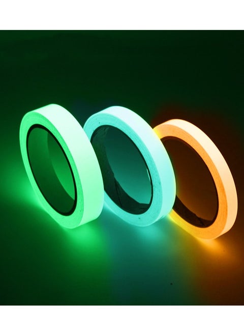 Fluorescent Tape(3 rolls),Glow-in-the-Dark Tape Fluorescent Warning Floor Sticker