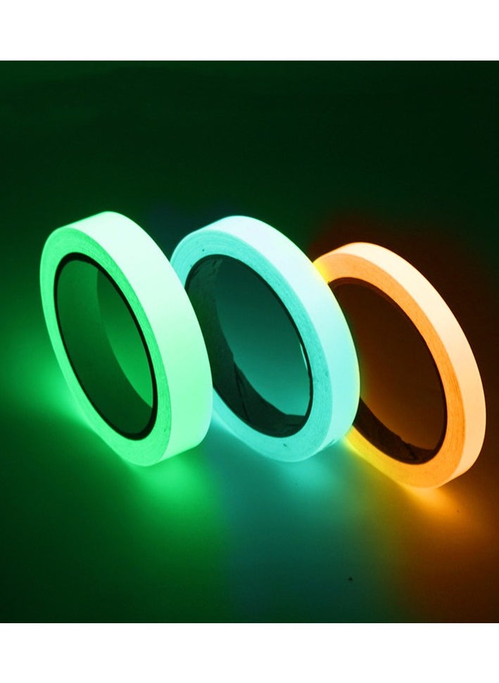 Generic Fluorescent Tape(3 rolls),Glow-in-the-Dark Tape Fluorescent Warning Floor Sticker  - Image 1