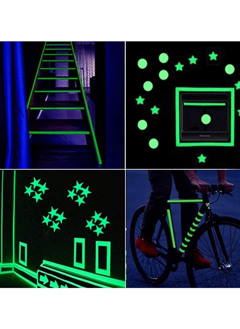 Generic Fluorescent Tape(3 rolls),Glow-in-the-Dark Tape Fluorescent Warning Floor Sticker  - Image 4