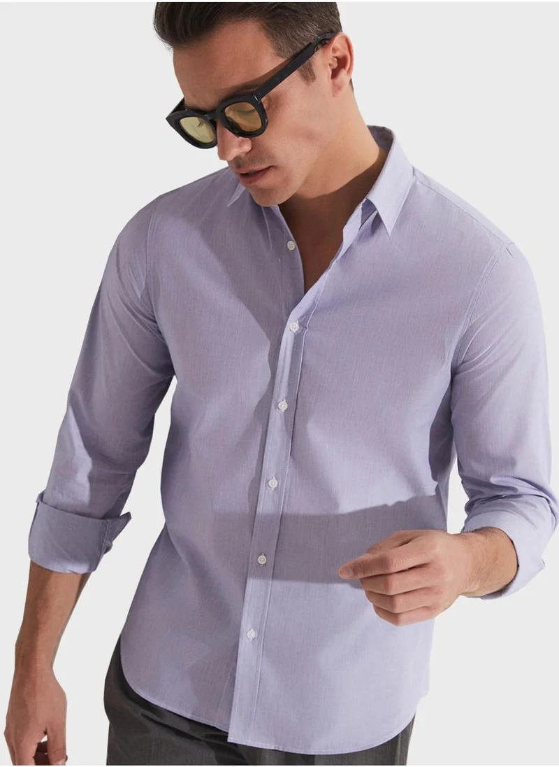 جون Striped Slim Fit Shirt