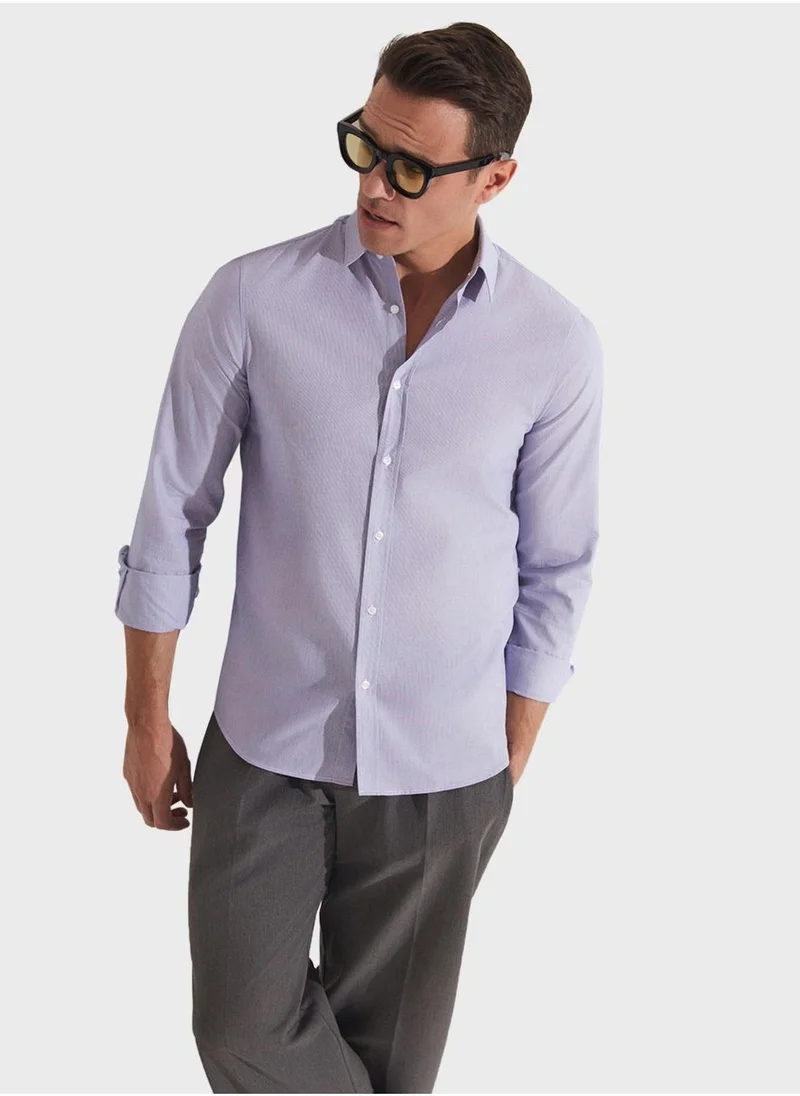 جون Striped Slim Fit Shirt