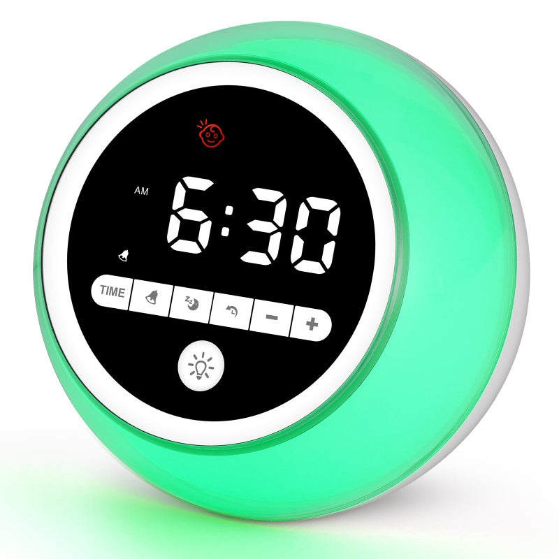 ANNNGUL Kids Alarm Clock Ok to Wake Clock with Night Lights Nap Timer Sleep Training Clock for Toddlers Child