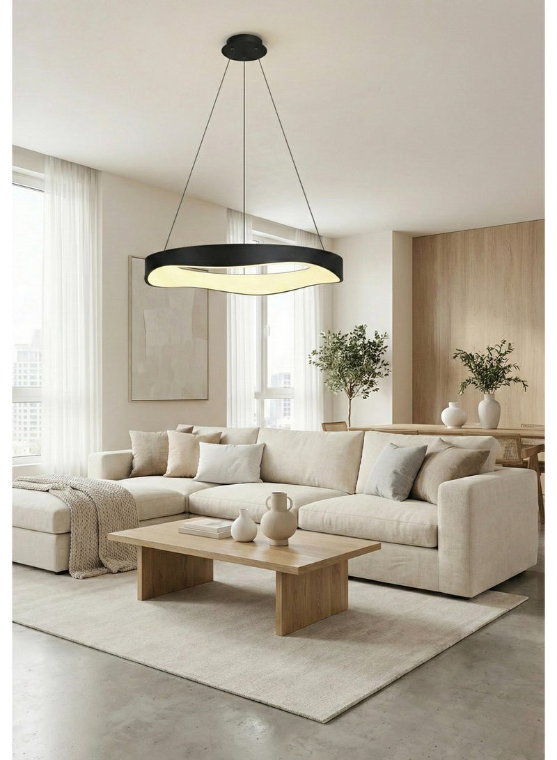 BUY4LESS -  Modern Lighting, Modern chandelier, Light, Chandelier, Black Color, D:62 cm,H:100 cm, Suitable for living room, TV room, bedroom, Adjustable Hight - Image 2