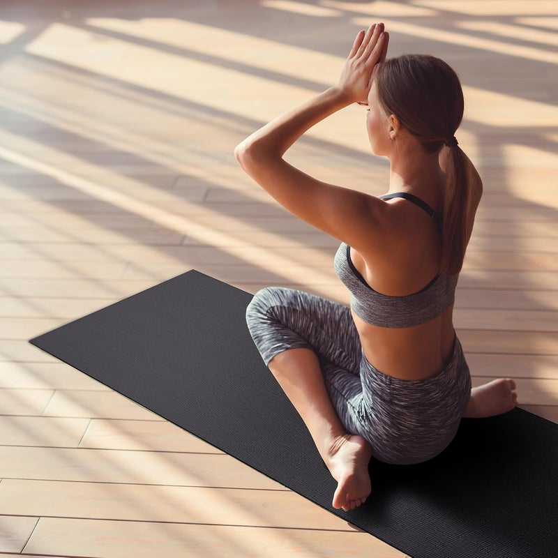 Fitvids BalanceFrom GoYoga All Purpose High Density Non-Slip Exercise Yoga Mat with Carrying Strap - Image 5