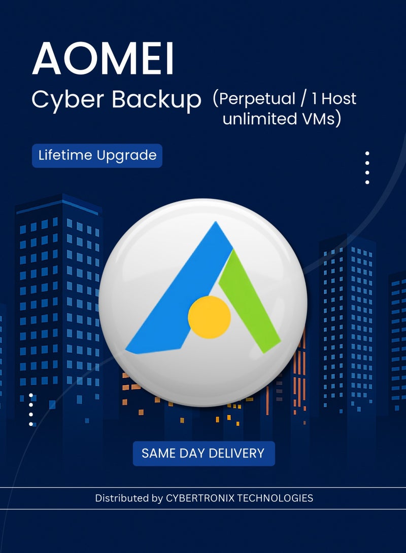 AOMEI AOMEI Cyber Backup (Perpetual / 1 Host unlimited VMs) |  Lifetime Upgrade | Digital License | SAME DAY DELIVERY