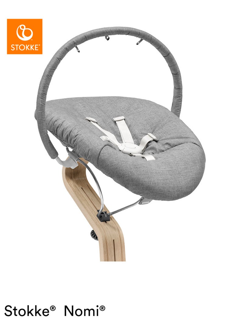 STOKKE - Nomi Newborn Set For Baby Chair Includes 5 - Point Safety Harness And Reversibile, Washable Textile Setfits Nomi Baby High Chair White/ Grey Pink - Image 1