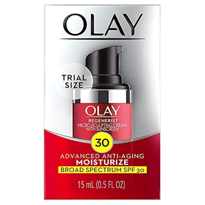 Olay Regenerist Micro-Sculpting Cream Face Moisturizer with Sunscreen, SPF 30, Trial Size 0.5 oz - Image 3