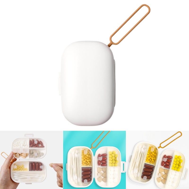 Travel Pill Organizer Medicine Dispenser Portable Vitamin Container Moisture-proof Airtight Medication Case w/7 Compartments - Image 2