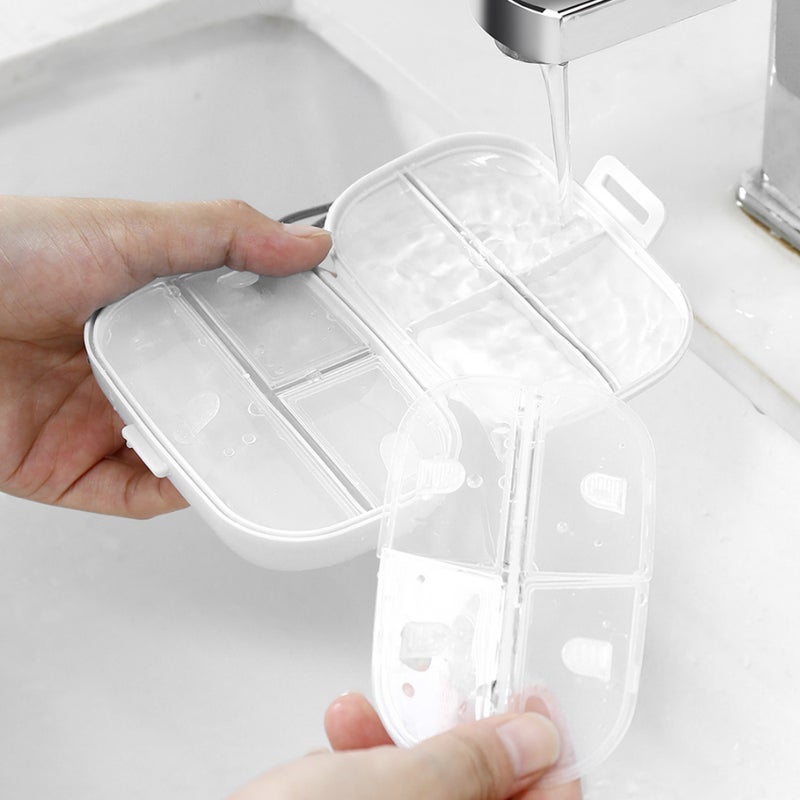 Travel Pill Organizer Medicine Dispenser Portable Vitamin Container Moisture-proof Airtight Medication Case w/7 Compartments - Image 5
