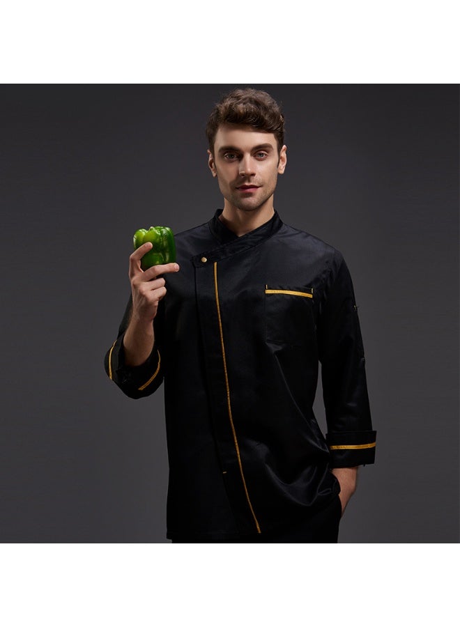 NIBEMINENT Breathable Chef Work Clothes Top for Men and Women  Summer Hotel Restaurant Canteen Back Kitchen - Image 1