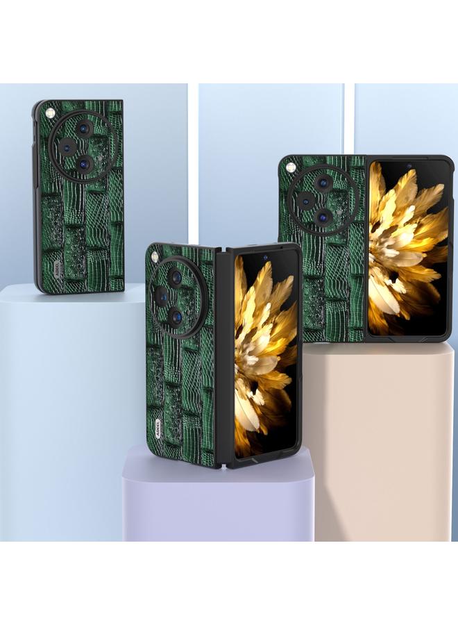 اس-توب جراب لهاتف OPPO Find N3 من ABEEL مصنوع من الجلد الطبيعي بنمط ماجونغ وحافة سوداء - Image 4