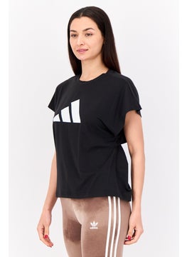 Adidas Women Sportswear Fit Cap Sleeves Training  T-shirt, Black  - Image 2