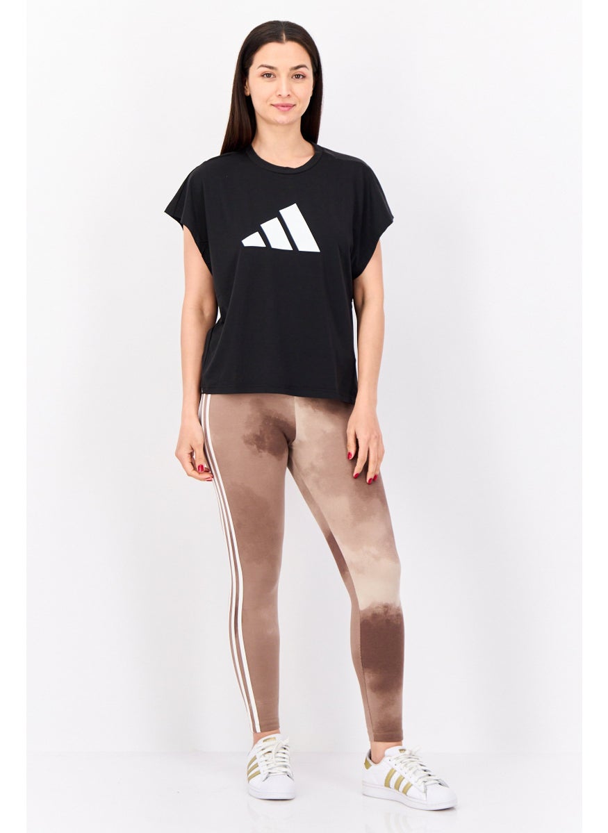 Adidas - Women Sportswear Fit Cap Sleeves Training  T-shirt, Black - Image 1