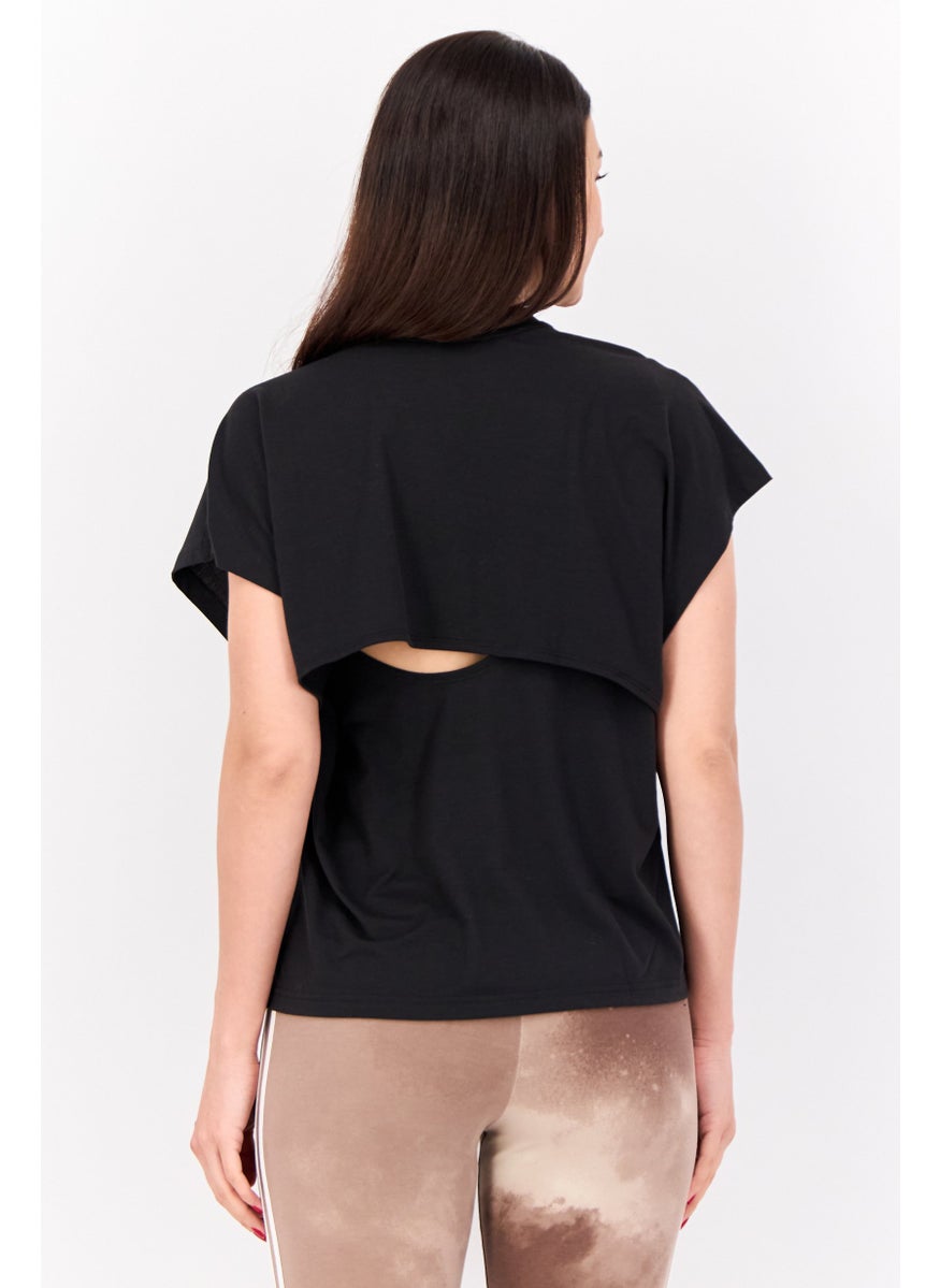 Adidas - Women Sportswear Fit Cap Sleeves Training  T-shirt, Black - Image 1