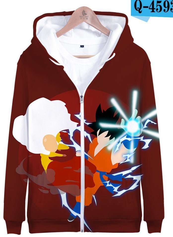 KUYING New Dragon Ball Printed Casual Zipper Jacket  - Image 1