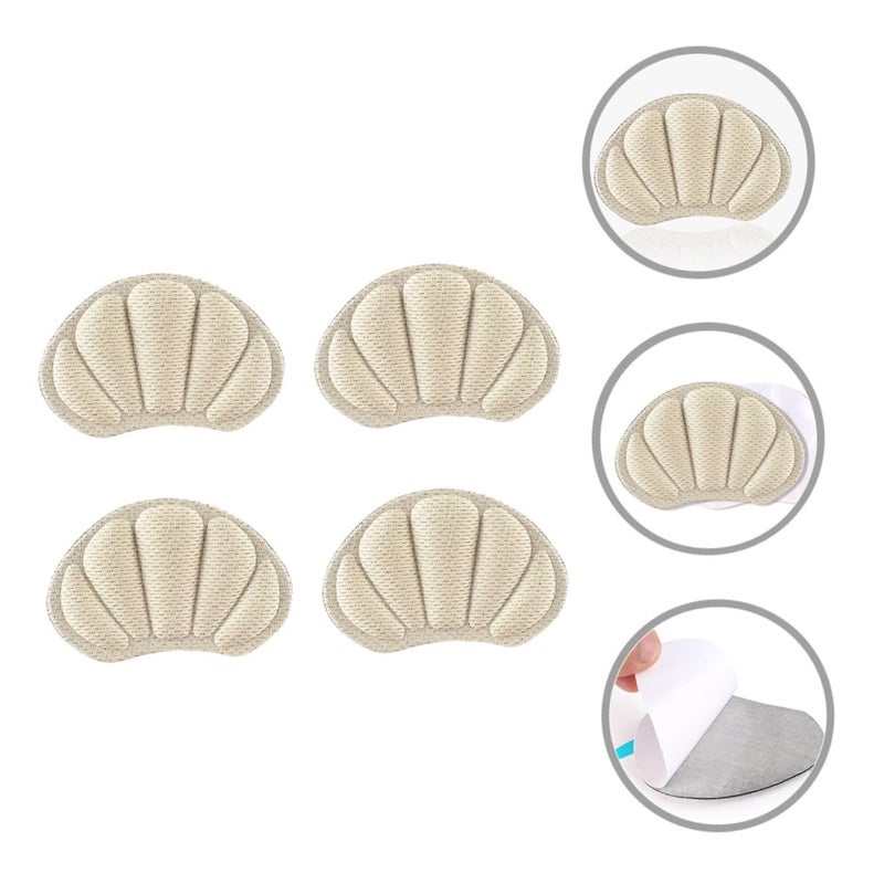 2 Pairs Self Adhesive Breathable Mesh Heel Pads Skin Color Shoe Inserts For Men Women - Image 4