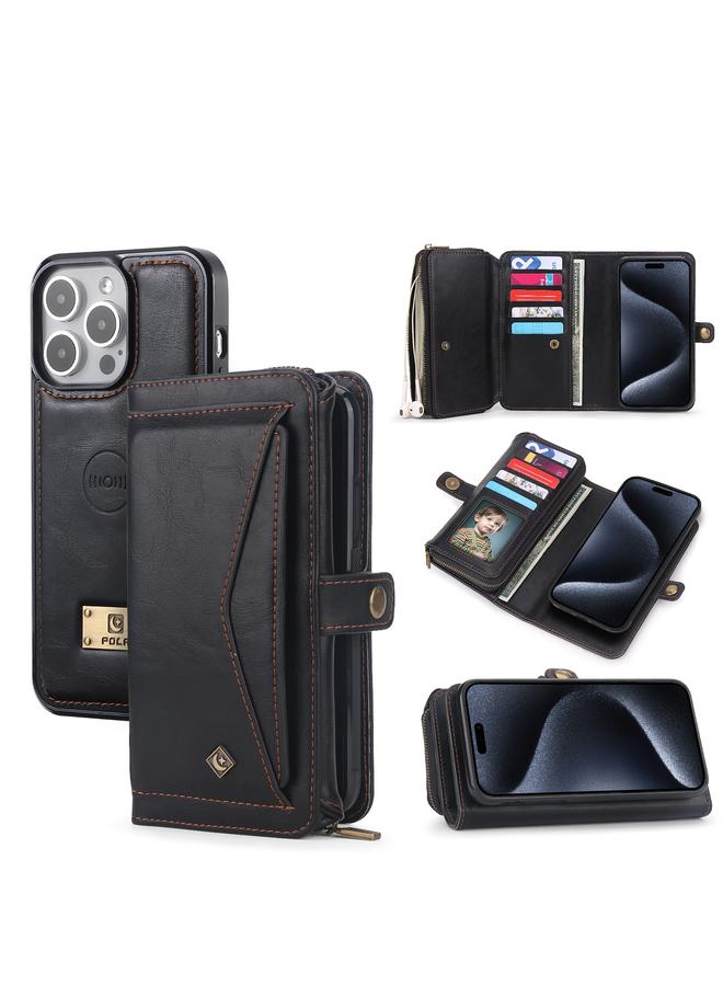 اس-توب جراب هاتف iPhone 15 Plus متعدد الوظائف بسحاب ومحفظة جلدية - Image 1