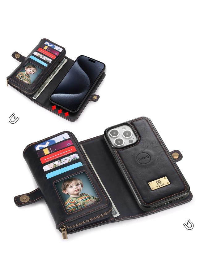 اس-توب جراب هاتف iPhone 15 Plus متعدد الوظائف بسحاب ومحفظة جلدية - Image 2