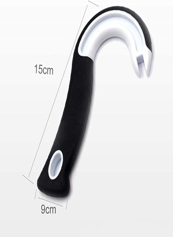 Sluswallow Black Opener, Small Hands, Seniors Easy to open Ergonomic Can Ring-Pull Helper J Shape Ring Pull Can Opener Ring Hook Pulling Jar Opener Manual Ring-Jar Opener for Weak Hands - Image 2