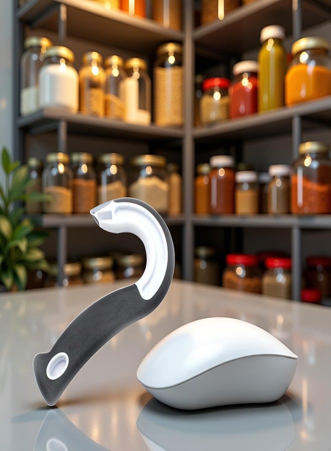 Sluswallow Black Opener, Small Hands, Seniors Easy to open Ergonomic Can Ring-Pull Helper J Shape Ring Pull Can Opener Ring Hook Pulling Jar Opener Manual Ring-Jar Opener for Weak Hands - Image 5