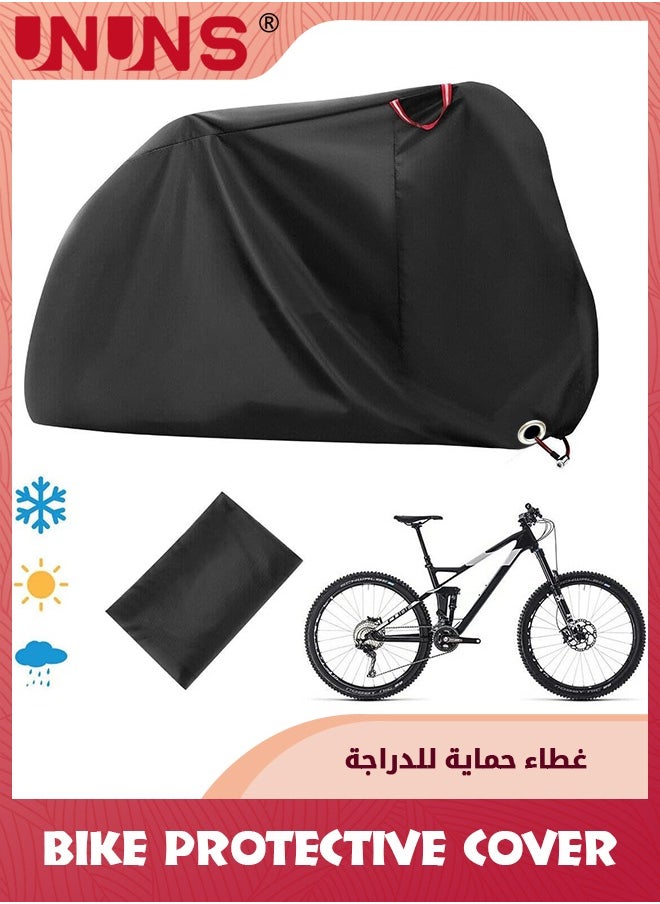 UNUNS Bike Cover,Bike Protective Cover For 1-2 Bikes,Waterproof Oxford Heavy Duty Bicycle Covers For Outdoor Storage,UV Coated Motorbike Covers,Dustproof Sheld For Motorcycle Mountain Road Bike,XL  - Image 1