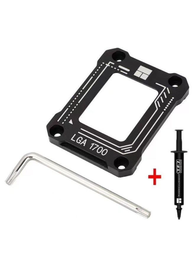 Thermalright LGA1700-BCF Black V2 CPU Anti-Bend Fixer  WITH TF7 2g Thermal Compound, Intel 12/13/14 Gen Anti-Bend Fixing Fixture, Intel CPU Corrective Fixing Bracket, LGA17XX Corrective CPU Bender, LGA1700 Full Fit Fixer - Image 1
