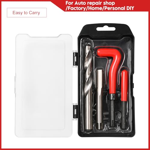 WAONIQ 15 Pcs Thread Inserts M14x1.5 Female Thread Repairing Accessory Assortment Kit, Spark Plug Thread Repair Kit, Drill Helicoil Repair Kit, Thread Repair Tool for Automotive Mechanical Repairing - Image 4