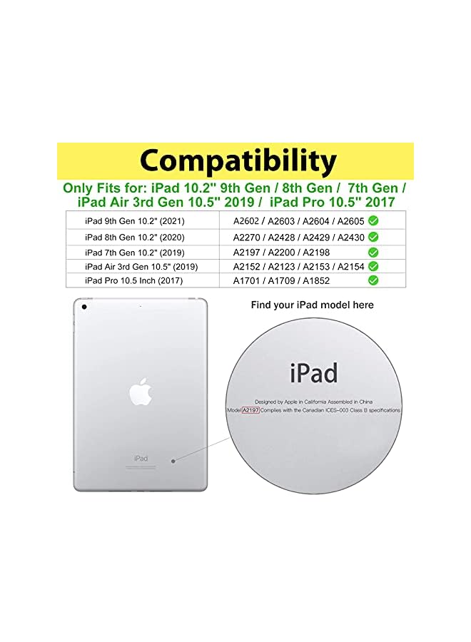 Procases Kids Case For Ipad 10.2 9Th 2021/8Th 2020 /7Th 2019 /Ipad Air 3 10.5" 2019 / Ipad Pro 10.5, Shockproof Light Weight Convertible Handle Stand Case Kids Friendly Cover With Shoulder Strap -Black - Image 2