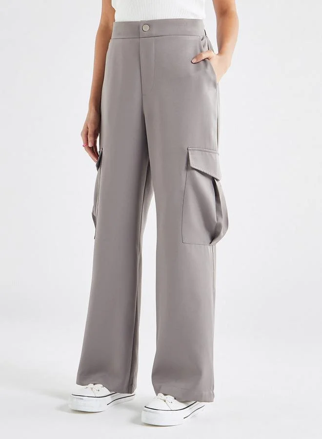 Splash FAV Solid Relaxed Fit Pants with Pockets