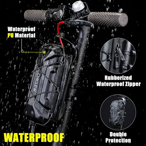 CHICLEW Electric Scooter Bag Storage, Waterproof Scooter Storage Bag with Multicolor Drawstrings, 2L Capacity Scooters Handlebar Bag, Compatible with Scooters, Bikes, Segway Ninebot and NIU - Image 5