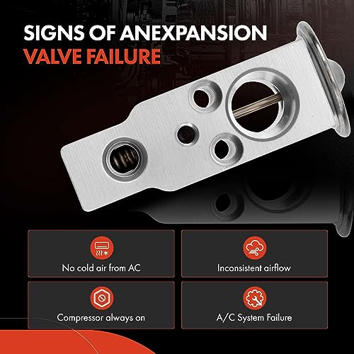 A-Premium A/C Expansion Valve Compatible with Nissan Pathfinder 2005-2012, Quest 2004-2009, Armada 2005-2015, INFINITI QX56 2004-2010, Rear Side - Image 5