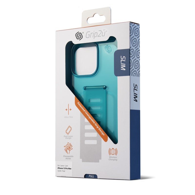 Grip2U iPhone 15 Pro Max 6.7" SLIM Teal – Premium Protective Accessory, Durable Material, Shock Resistant - Image 4