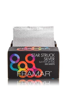 framar Framar Star Struck Silver Pop Up Hair Foil, Aluminum Foil Sheet, Hair Foils For Highlighting - 500 Foil Sheets  - Image 1
