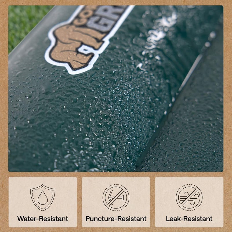 GORILLA GRIP Slip-Resistant Inflatable Sleeping Pad, Puncture Resistant Lightweight Camping Mattress, Foot Pump, Air Mats for Travel Backpacking, Inflating Bed Camp Sleep Pads for Tent, Hunter Green - Image 5