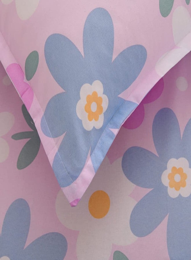 KWLOVER 2PC Soft Bed Fitted Sheet and Pillowcases Set,Purple Flowers Printed Sheets for Kids Girls Single Twin Size Bed - Image 5
