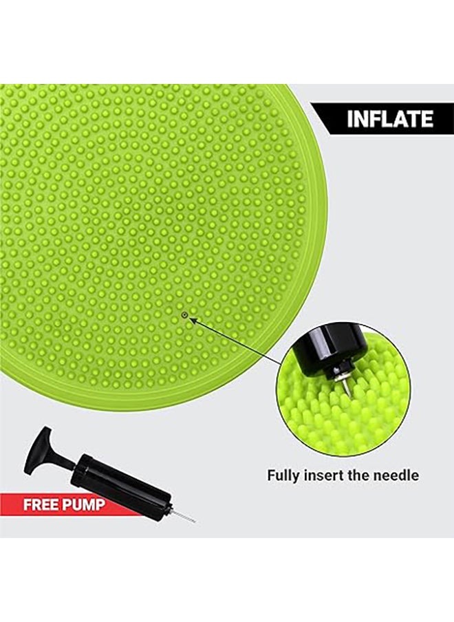 Nivia 11040 PVC Pro Balance Cushion With Pump | Size - 13Inch/33cm | Material - Polyvinyl Chloride | Men & Women | Balance Board | Fitness Equipment | For Stability | Strength | Flexibility  - Image 4