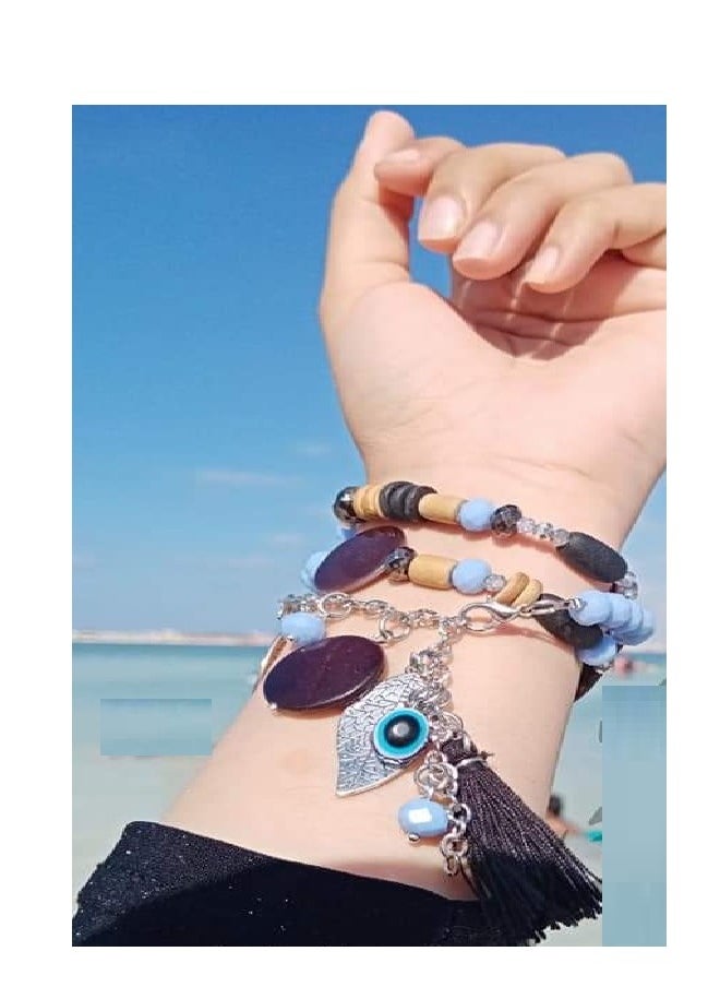Generic Handmade bracelet made of colored stones  - Image 2