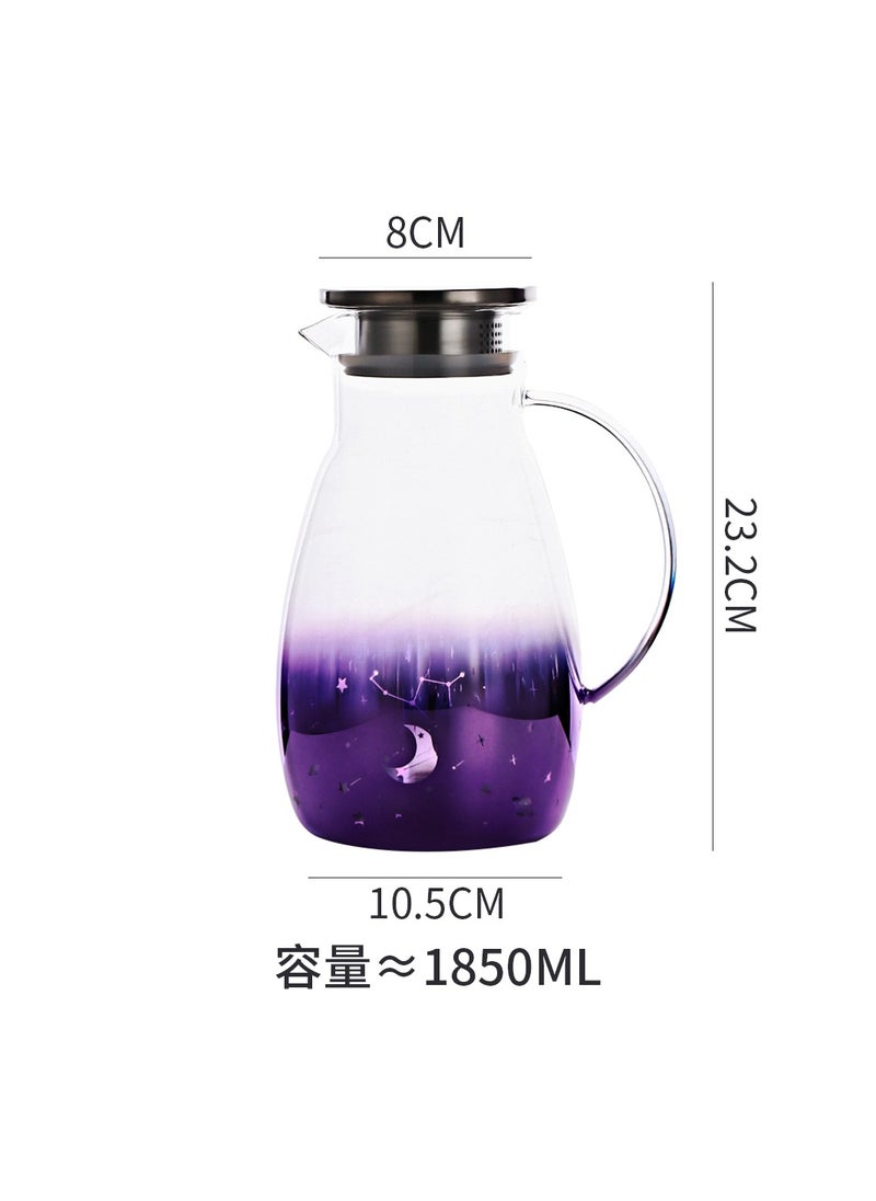 Shuer - Glass Water Bottle Clear ,Great for storing water, juice, milk and other beverages - Image 1