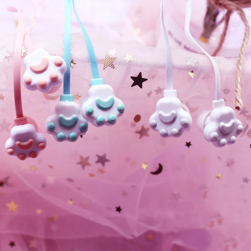 🧸 سماعات أذن لطيفة بأذن مخلب قط بنمط الفتاة مع علبة تخزين كرتونية والبنات ألوان عشوائية - Image 2