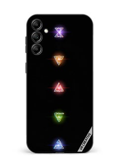 Protective Case Cover For Samsung Galaxy M54 Neon Lights Diamond Shapes Design Multicolour