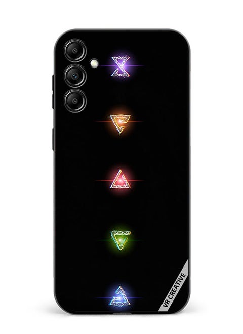 Protective Case Cover For Samsung Galaxy M54 Neon Lights Diamond Shapes Design Multicolour